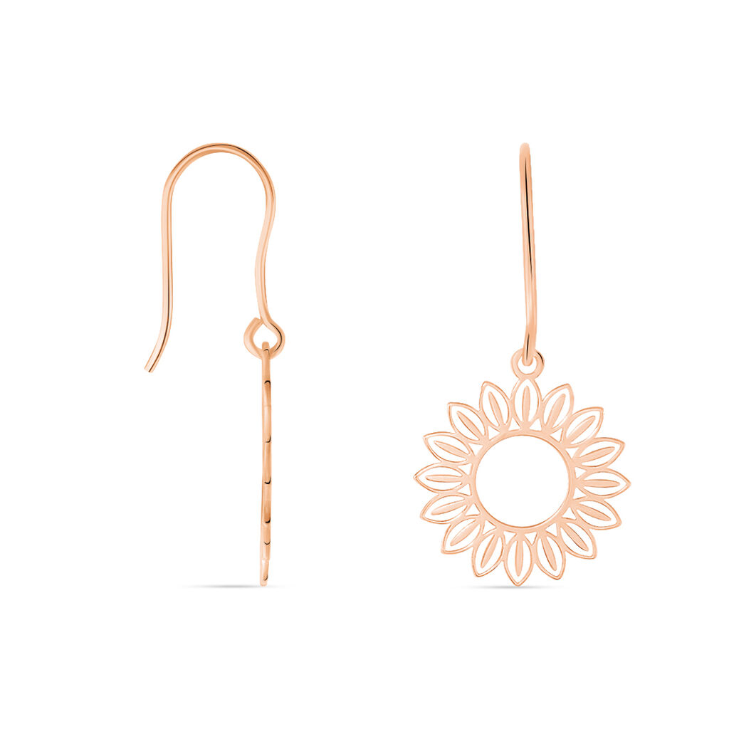 Boucles D'oreilles Pendantes Ombelline Argent Rose