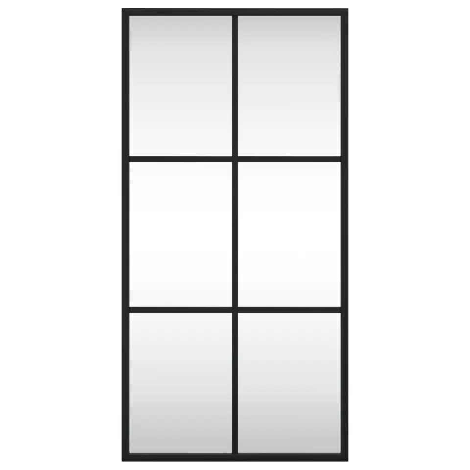 vidaXL - Wandspiegel - Zwart - IJzer - 30 x 60 cm