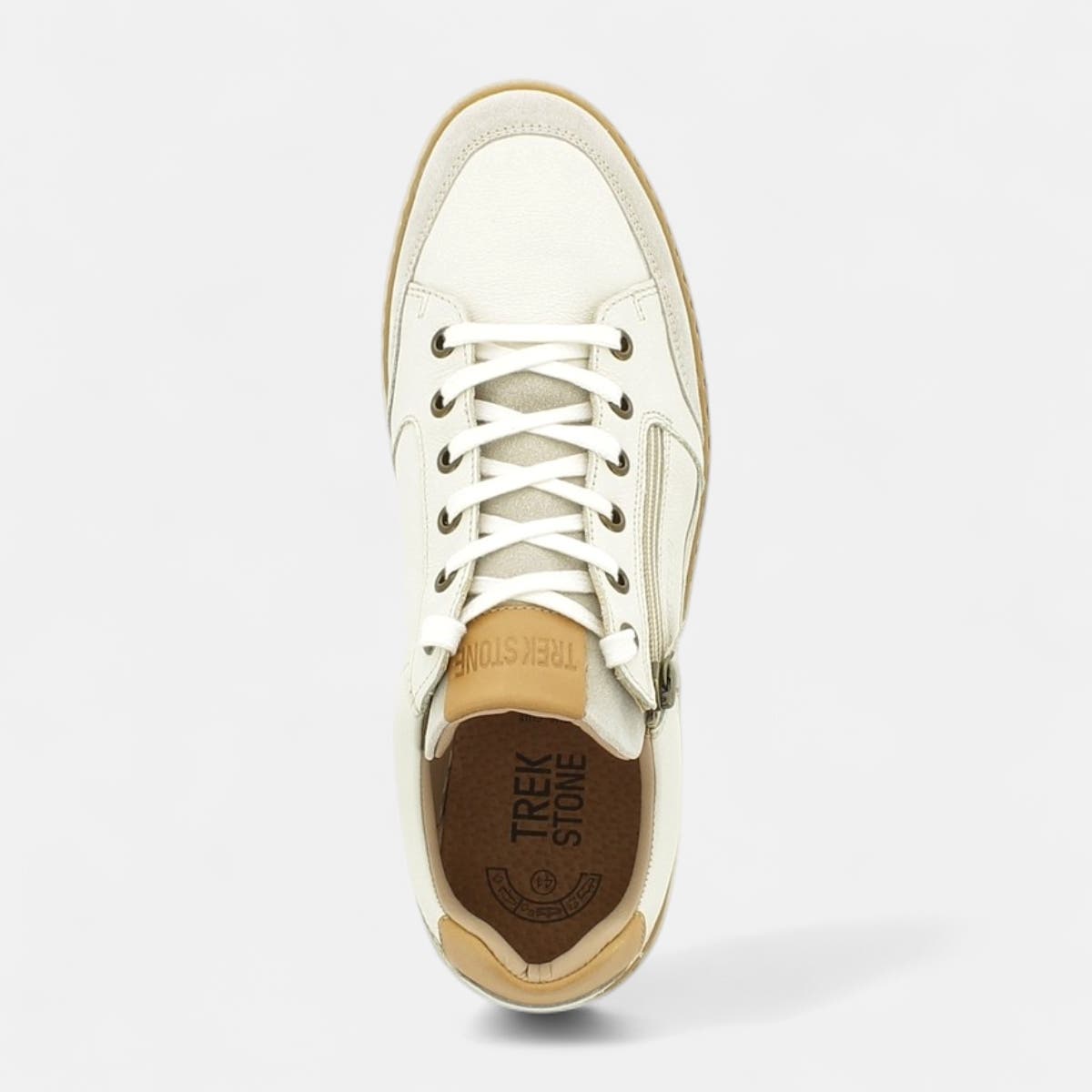Baskets basses Homme en cuir ecru