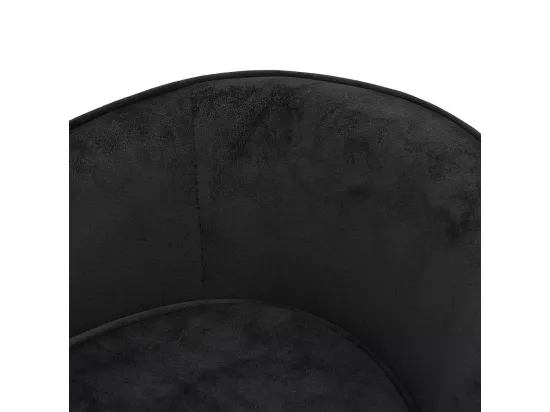 Canapé pour chien Noir 69x49x40 cm Peluche