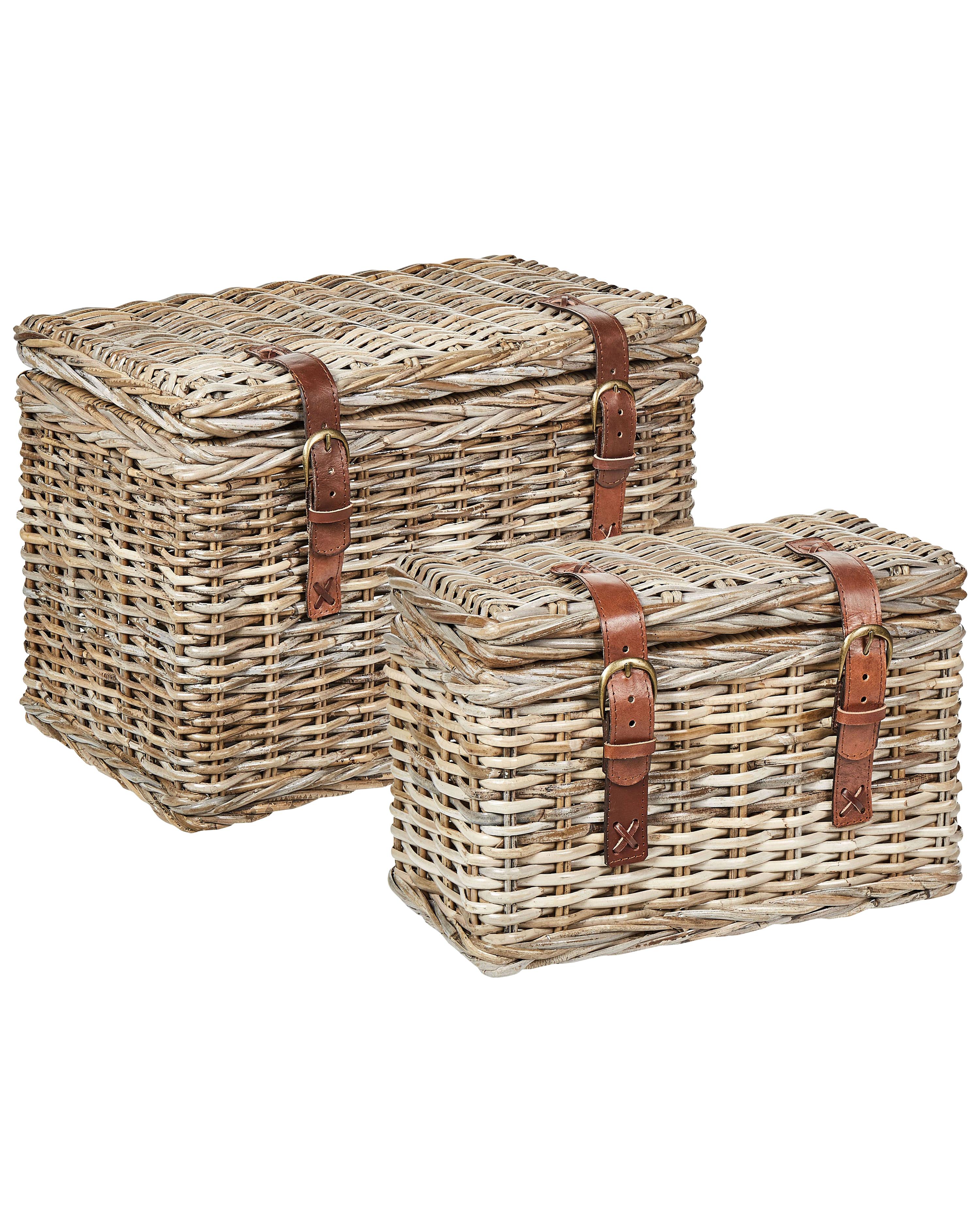 Set van 2 manden IRBID Rotan Natuurlijk