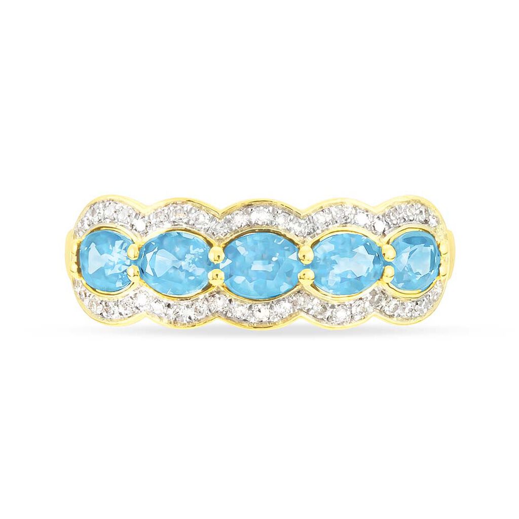 Bague Margaux Or Jaune Topaze Et Diamant