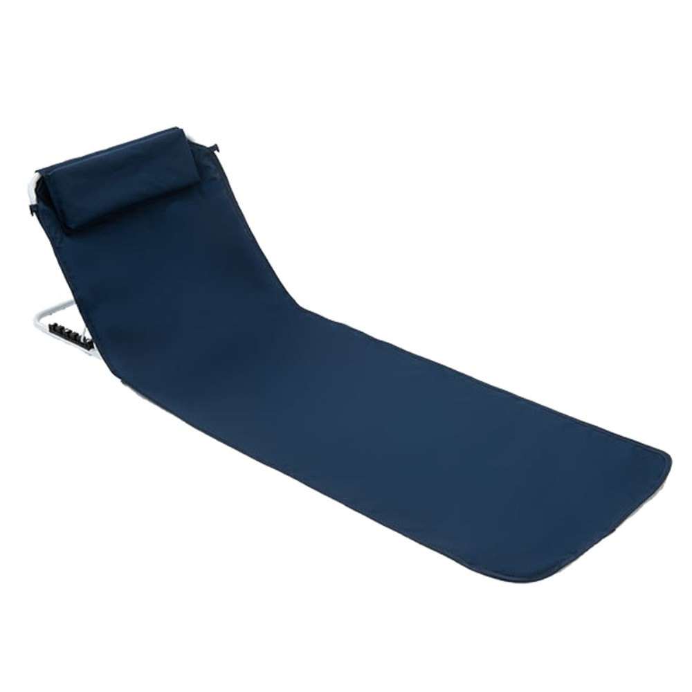 (150x54cm) Faltbare Strandmatte Outdoor Beach Liegestuhl mit Lehne - Blau