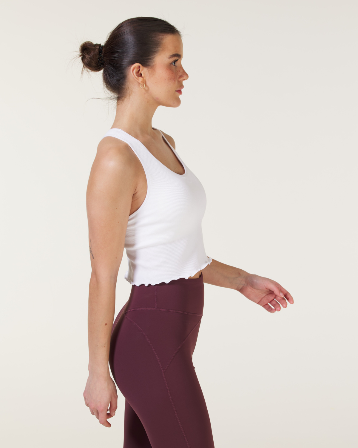 LEVITY Studio Rib Crop Top White