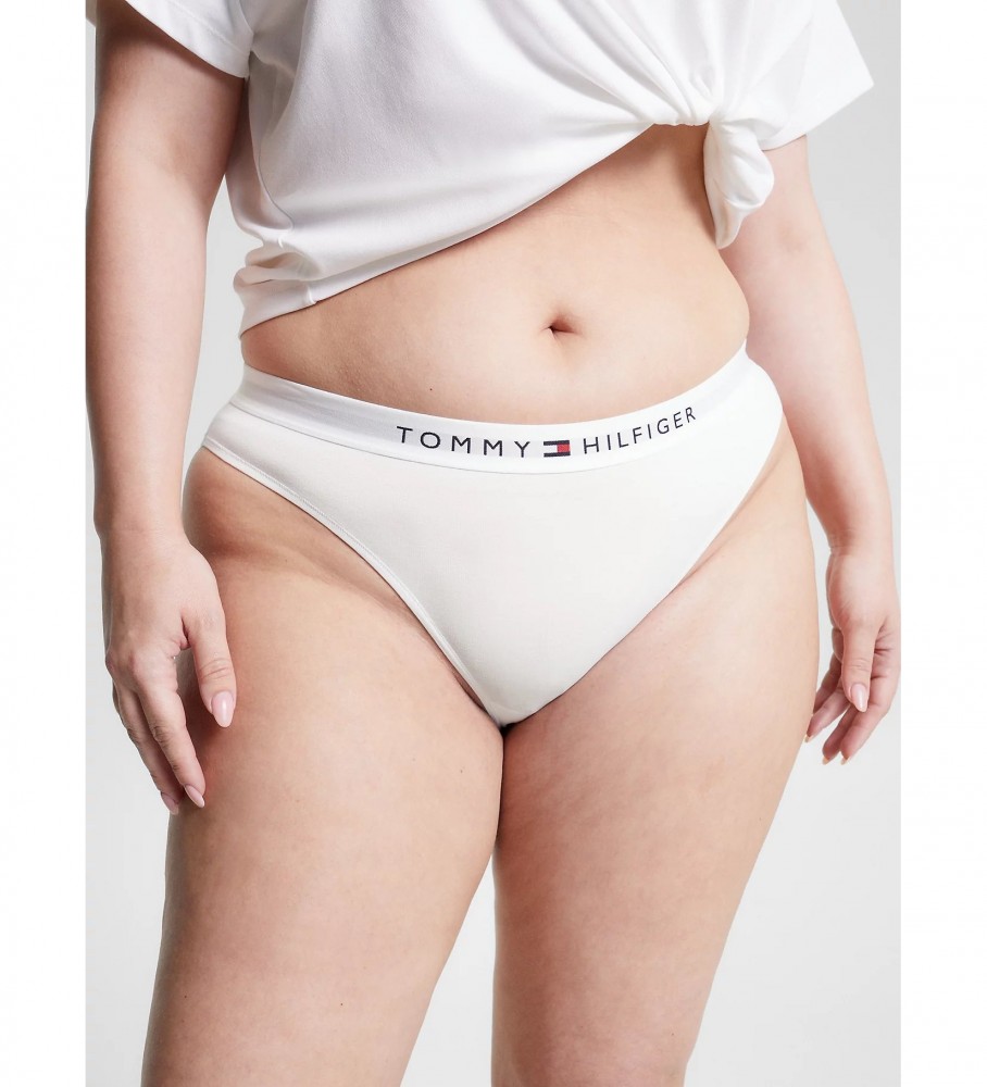 Cuecas Tommy Hilfiger com cós elástico branco com o logotipo da marca
