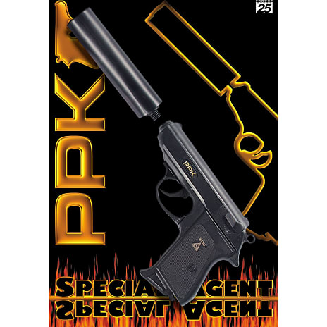 Legetøjspistol med lyddæmper PPK 276 mm