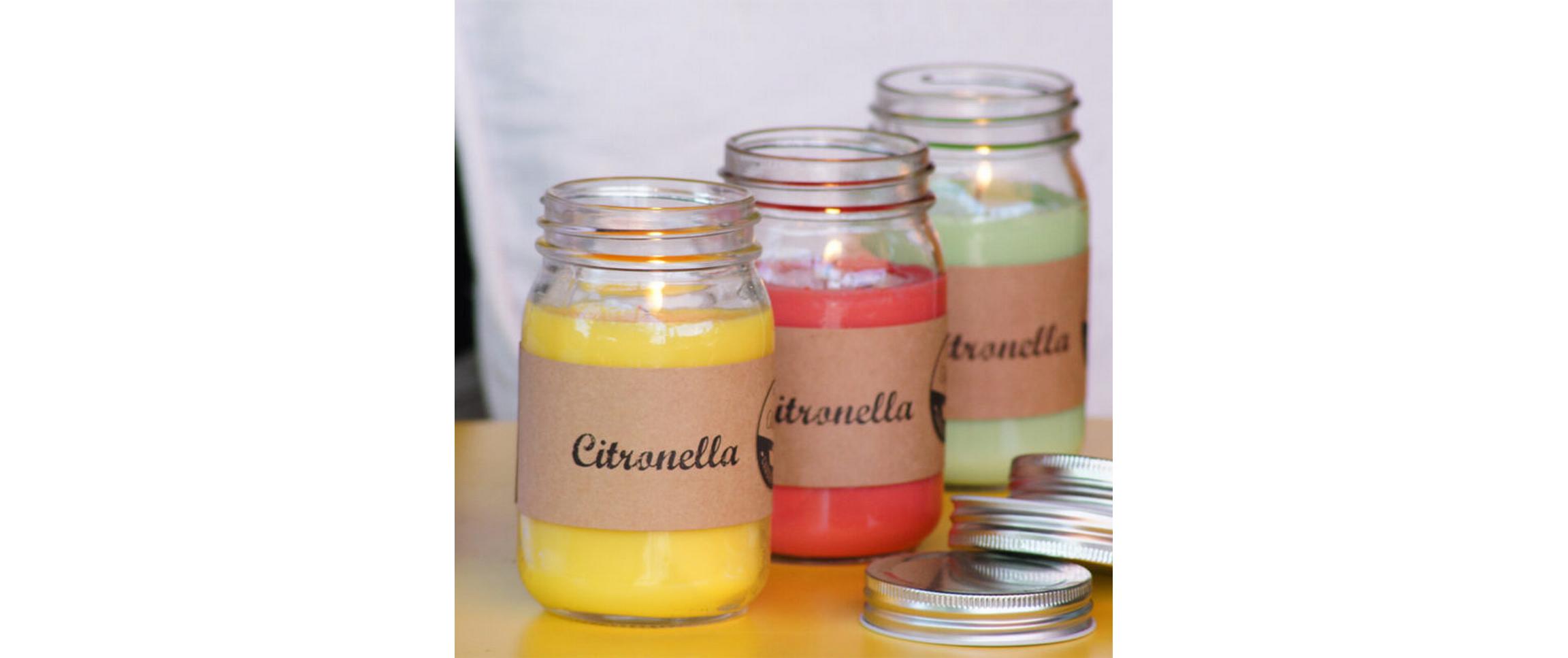 Gartenkerze Citronella Jar GelbAnti-Mückenkerze