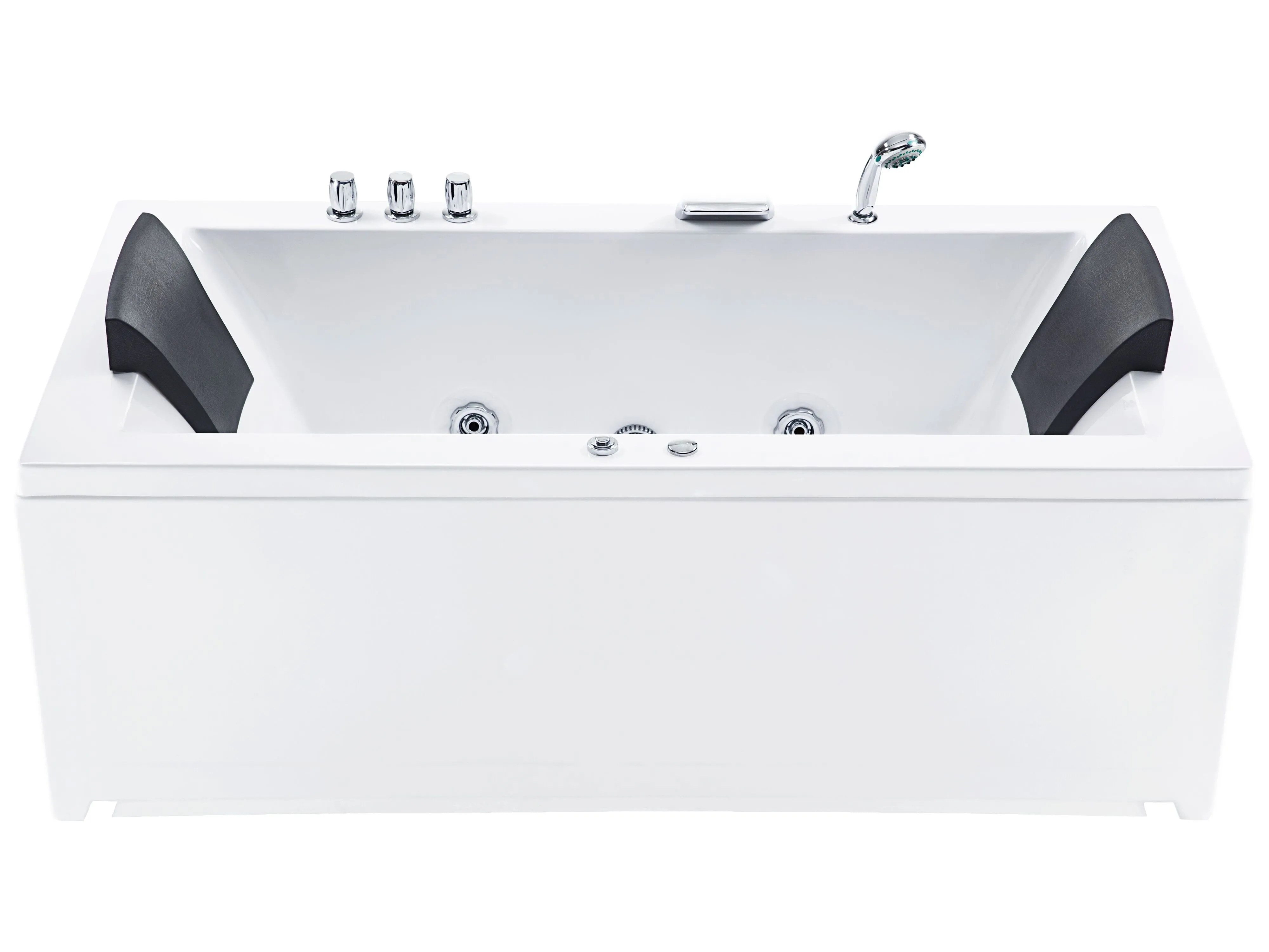 Hoek bubbelbad met LED VARADERO linkszijdig 183 x 90 cm Wit