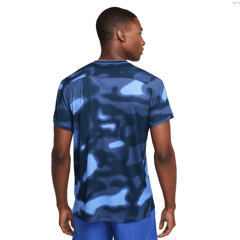 Tee-shirt de tennis Nike Court Dri-Fit Advantage bleu - Giovanni Mpetshi Perricard