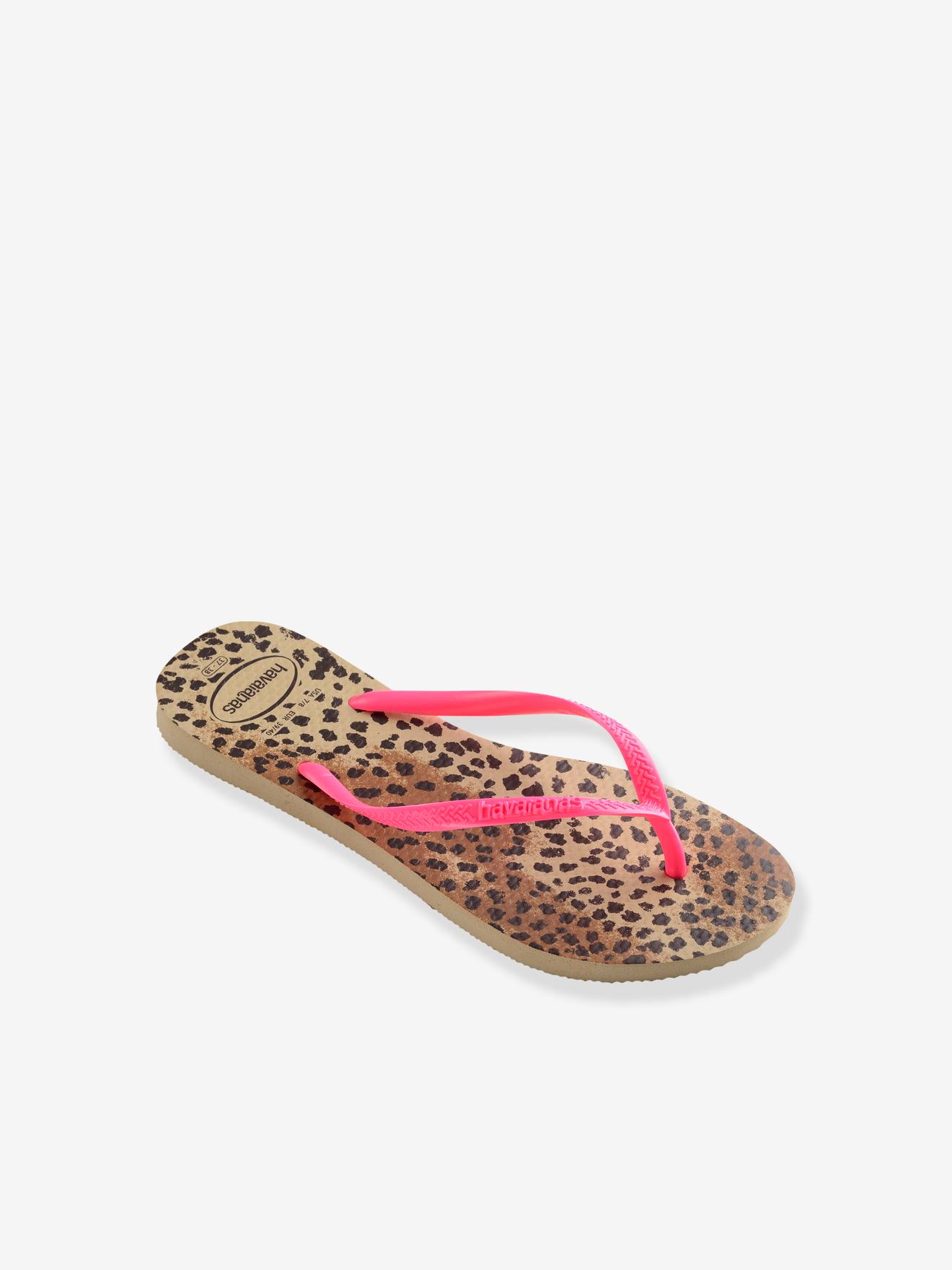 Chinelo infantil HAVAIANAS Slim Animal Sand na cor cinza.
