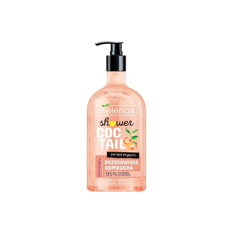 Bielenda Body Coctail Verfrissende Douchegel Perzik + Kombucha 400 ml