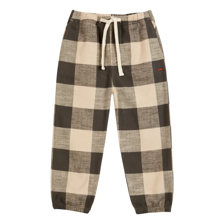 Emile et Ida Pantalon Flanelle Carreaux | Gris anthracite