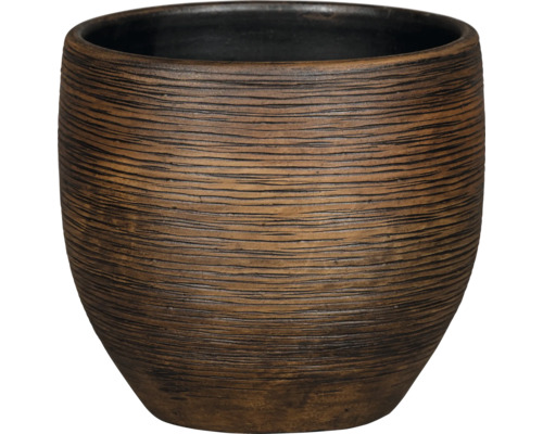 Le Havre bloempot Ø 14 cm H 12 cm keramiek bruin