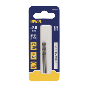 Irwin metaalboor HSS PRO 2 mm 3 stuks