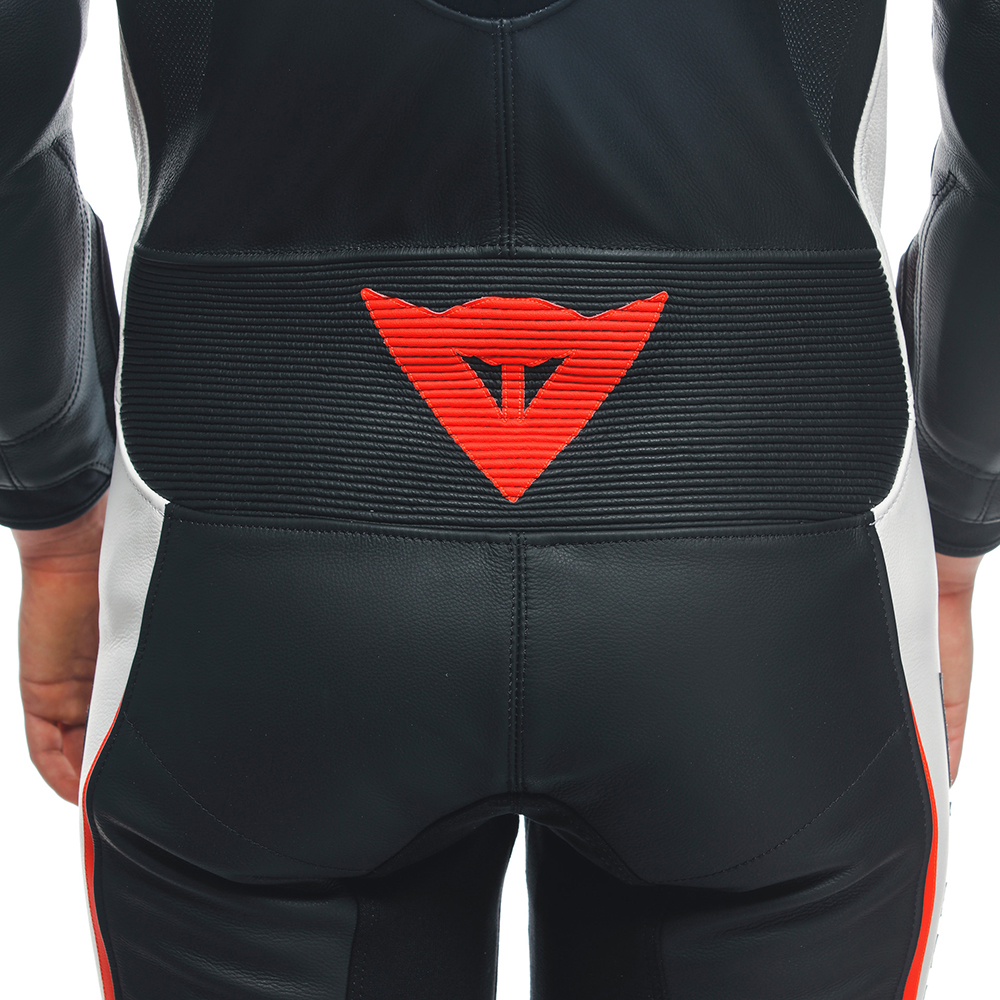 Dainese - Combinaison femme Grobnik Lady perforée - 1 pièce Noir / Blanc / Rouge fluo