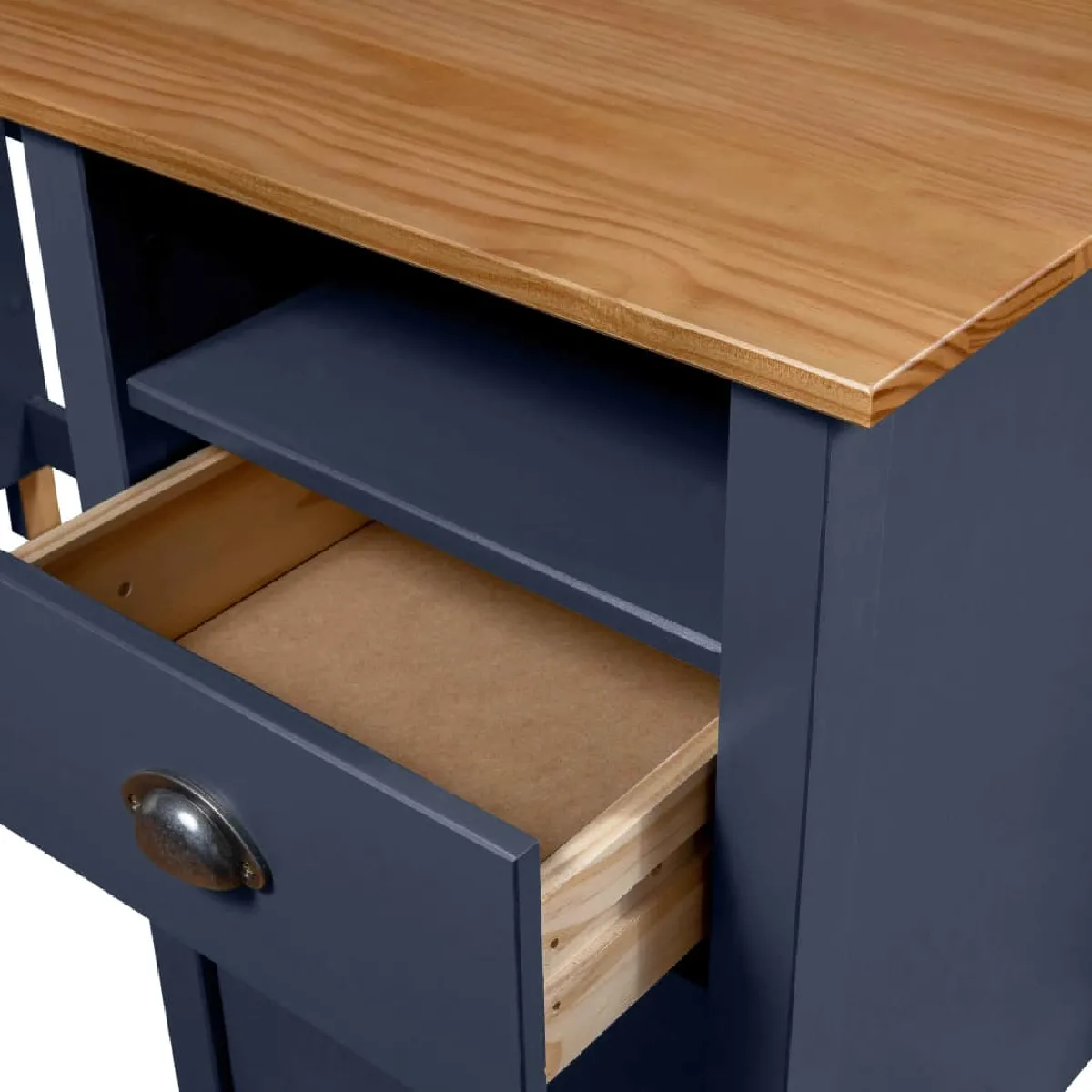 Helloshop26 Bureau Hill pin gris 120 cm
