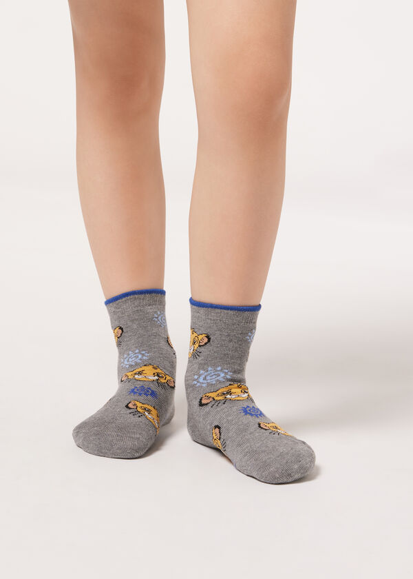 Meias curtas estampadas infantis