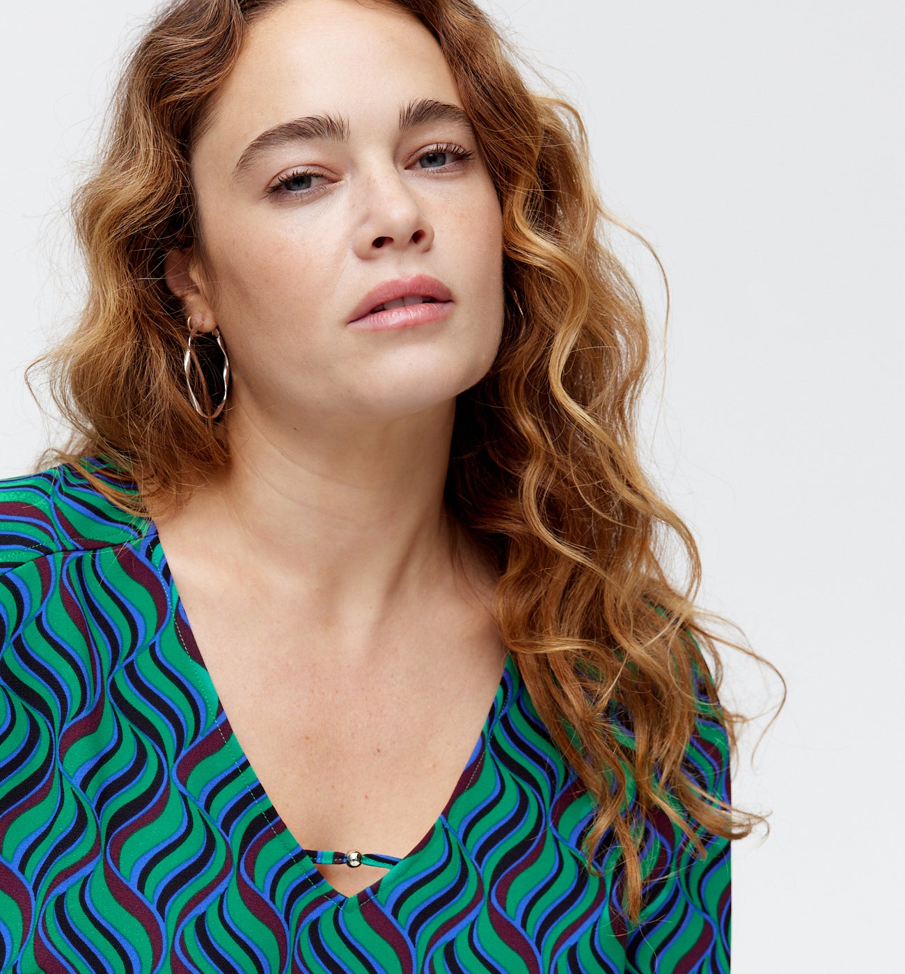 Robe courte évasée Femme - Imprimé vert