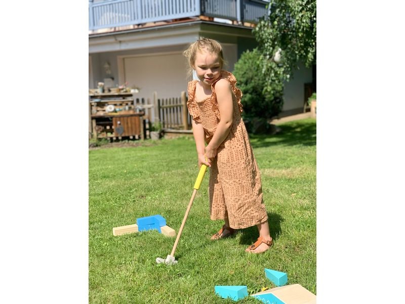 small foot Minigolf-Set Active Active Kinder-Minigolf-Spiel mit flexiblen Elementen für den Garten