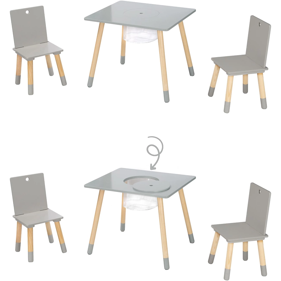 roba Sitzgruppe mit Aufbewahrungsnetz grau