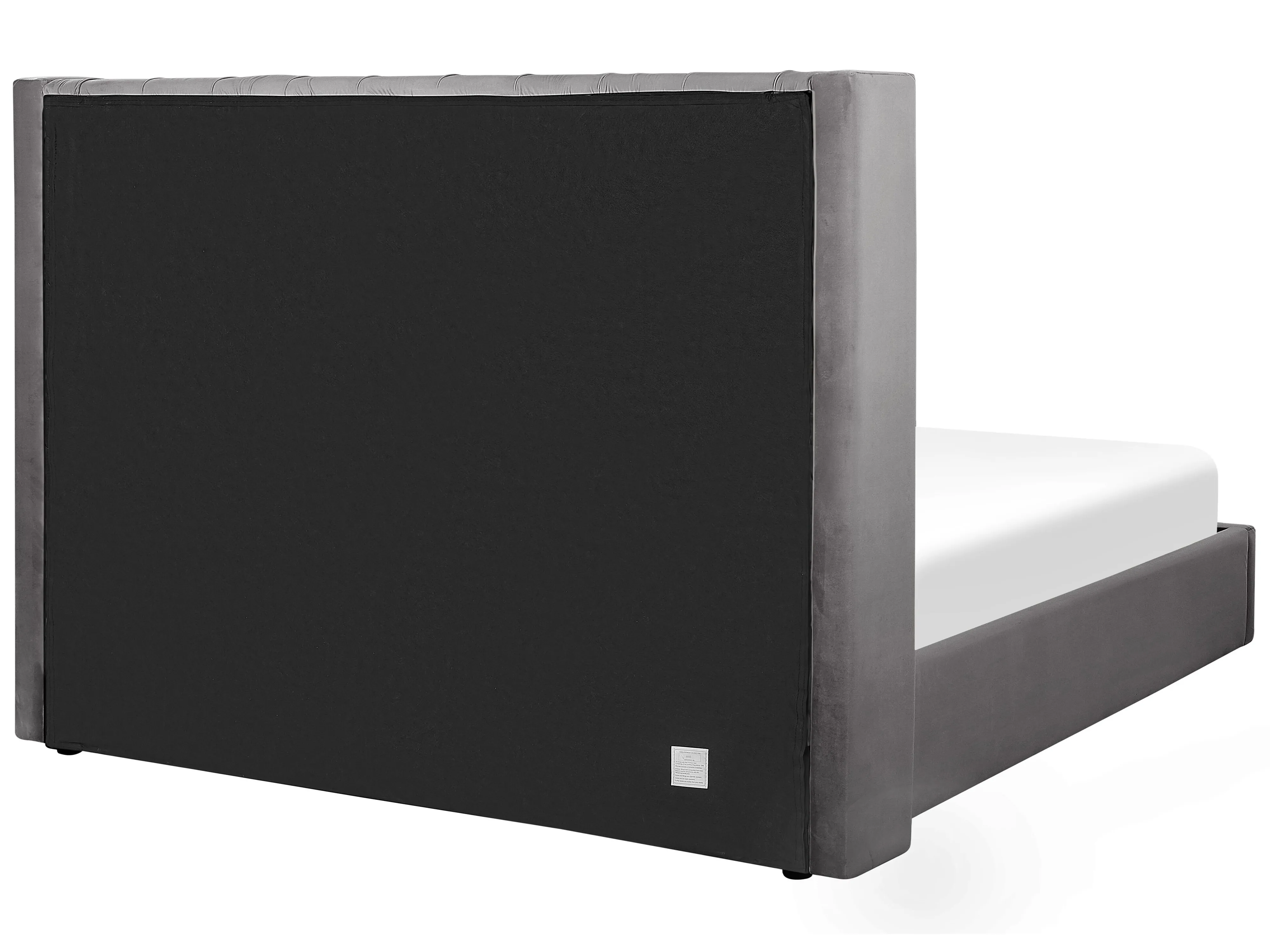 Bed met opbergruimte Fluweel LUBBON 180 x 200 cm Grijs
