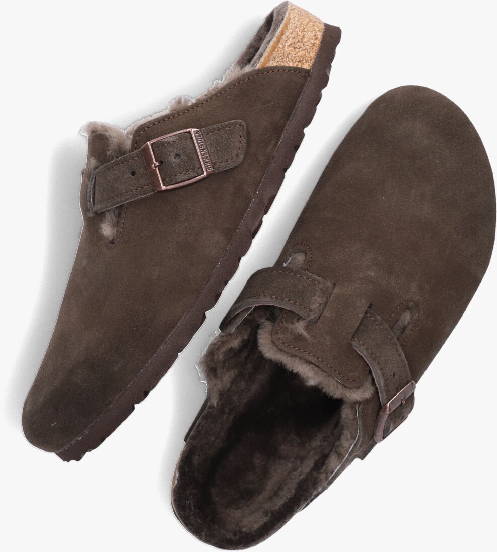 bruine birkenstock pantoffels boston vl dames