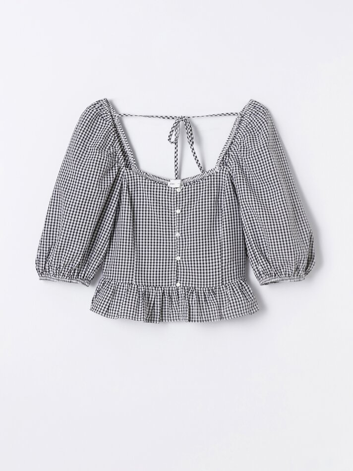 Blusa xadrez vichy - Preta