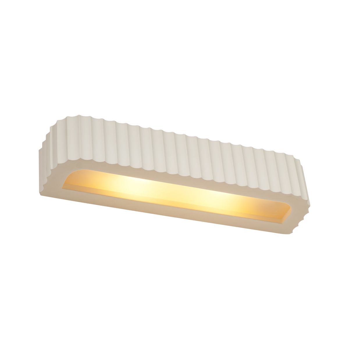 Scandinavische wandlamp beige langwerpig 2-lichts - Plaster