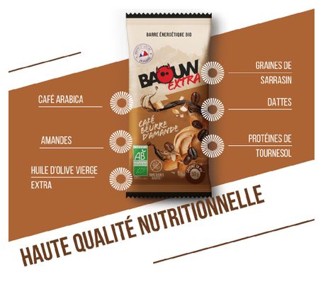 Barre énergétique Baouw Extra Café/Beurre d'amande - 50g