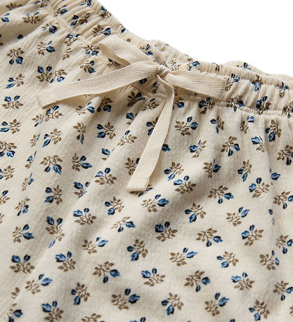 Sofie Schnoor Bukser - Christin - Antique White m. Blomster