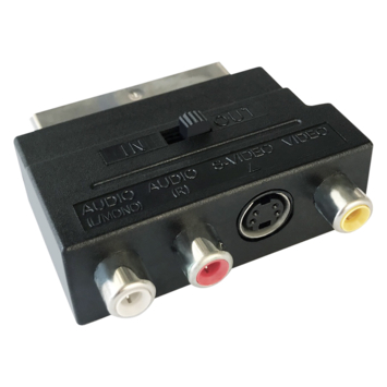Q-Link scart adapter/schakelaar scart/3XRCA/SVHS