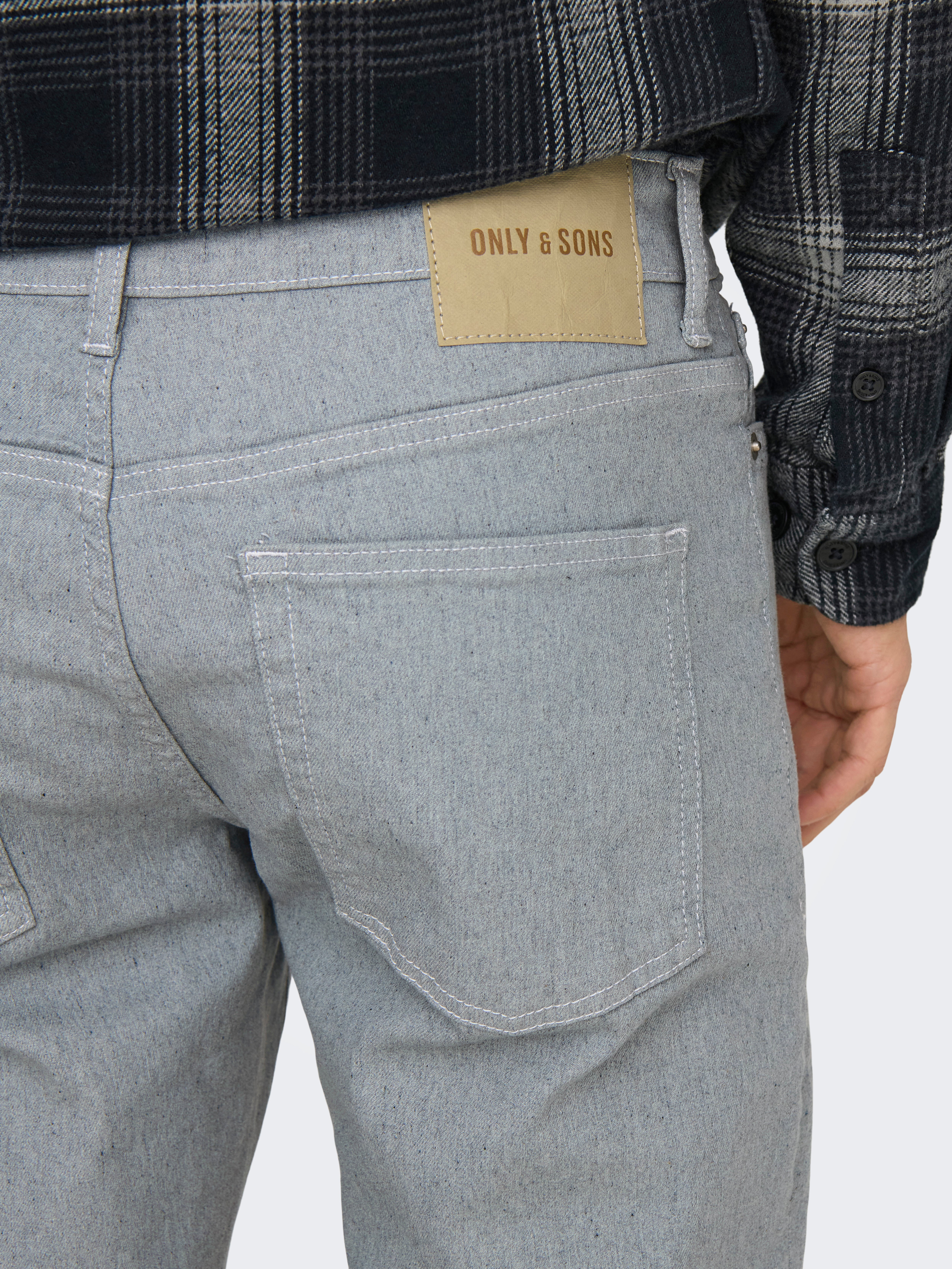 ONSWEFT Mittlere Taille Normal geschnitten Jeans Light Grey Denim