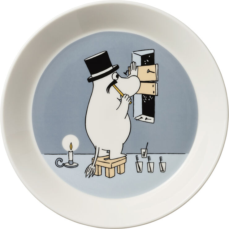 Moomin Arabia Mumi 19 cm tallerken Mumifar grå Grå