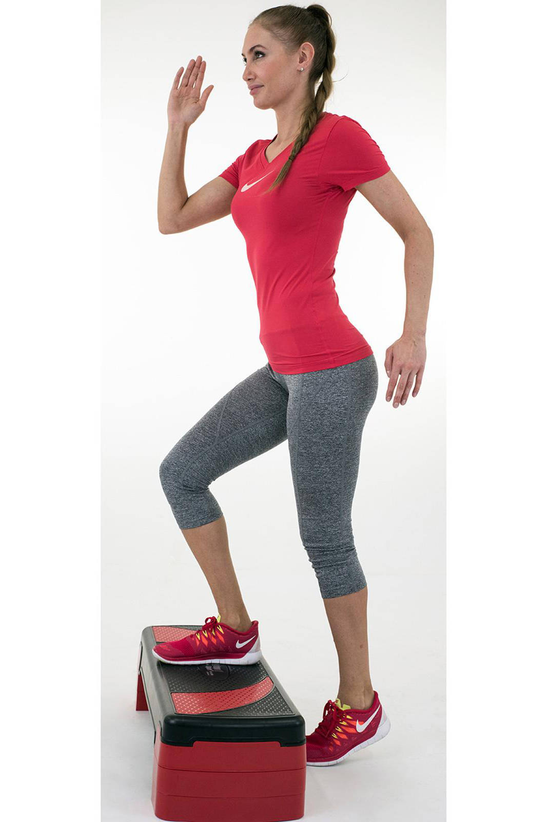 Christopeit aerobic step zwart/rood