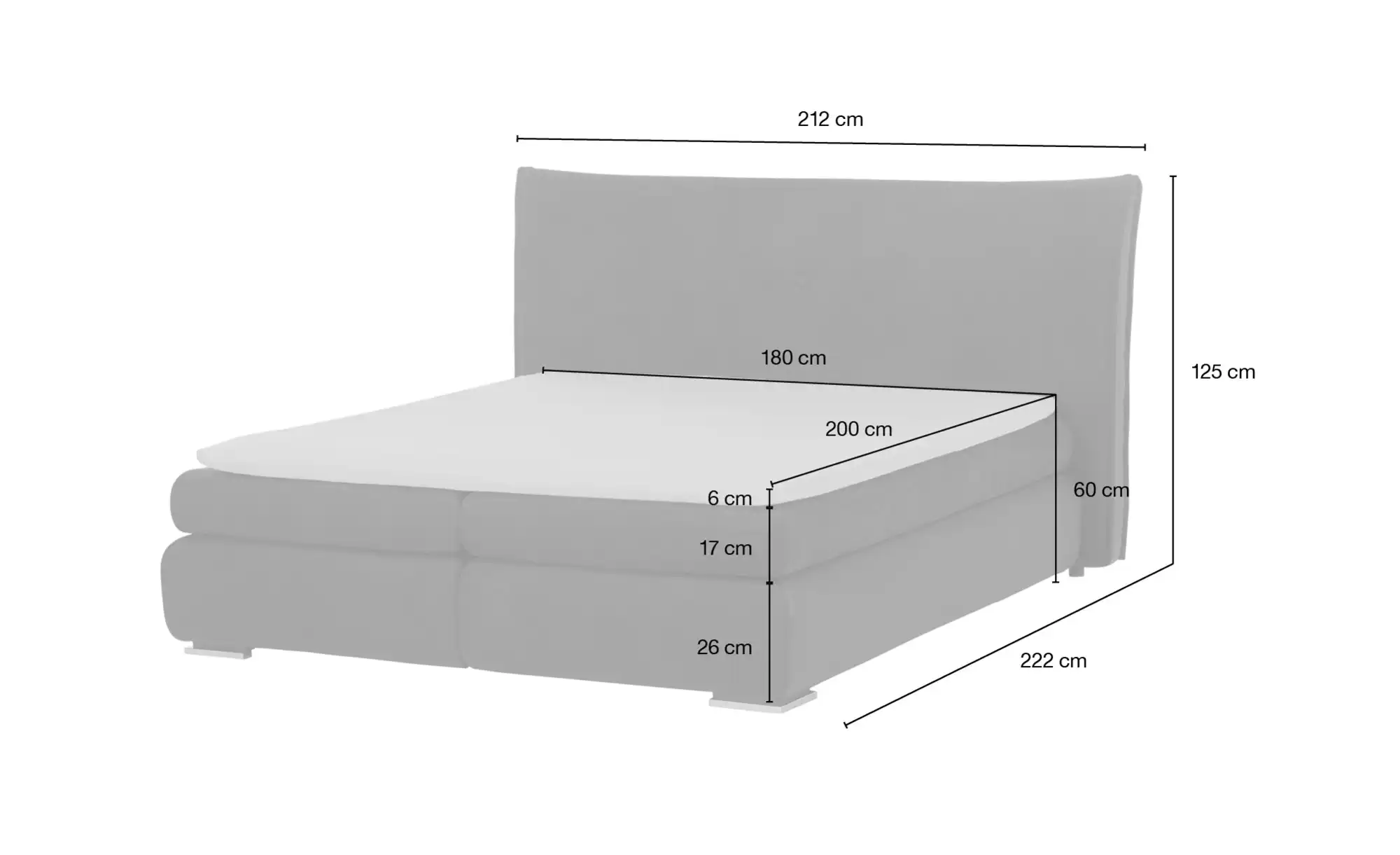 smart Boxspringbett Lugano