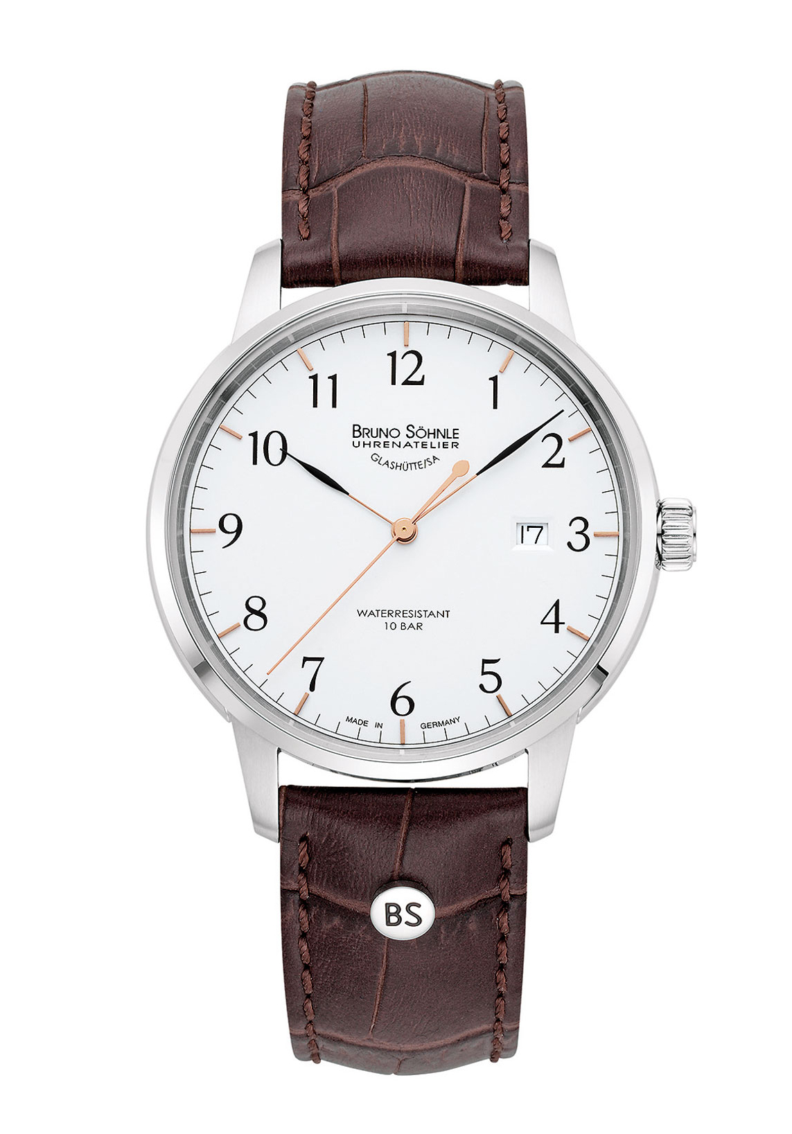 Bruno Söhnle Hamburg I Big Herrenuhr Silber 17-13201-221
