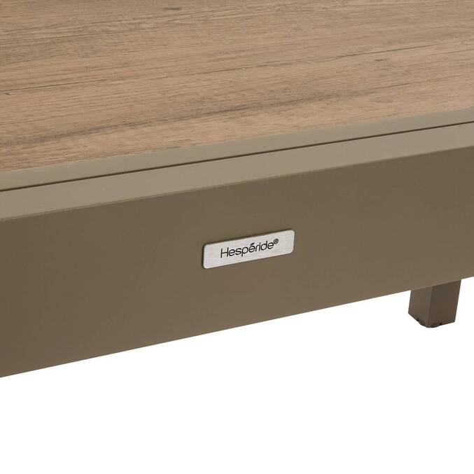 Table de jardin extensible rectangulaire PIAZZA Truffe / Café