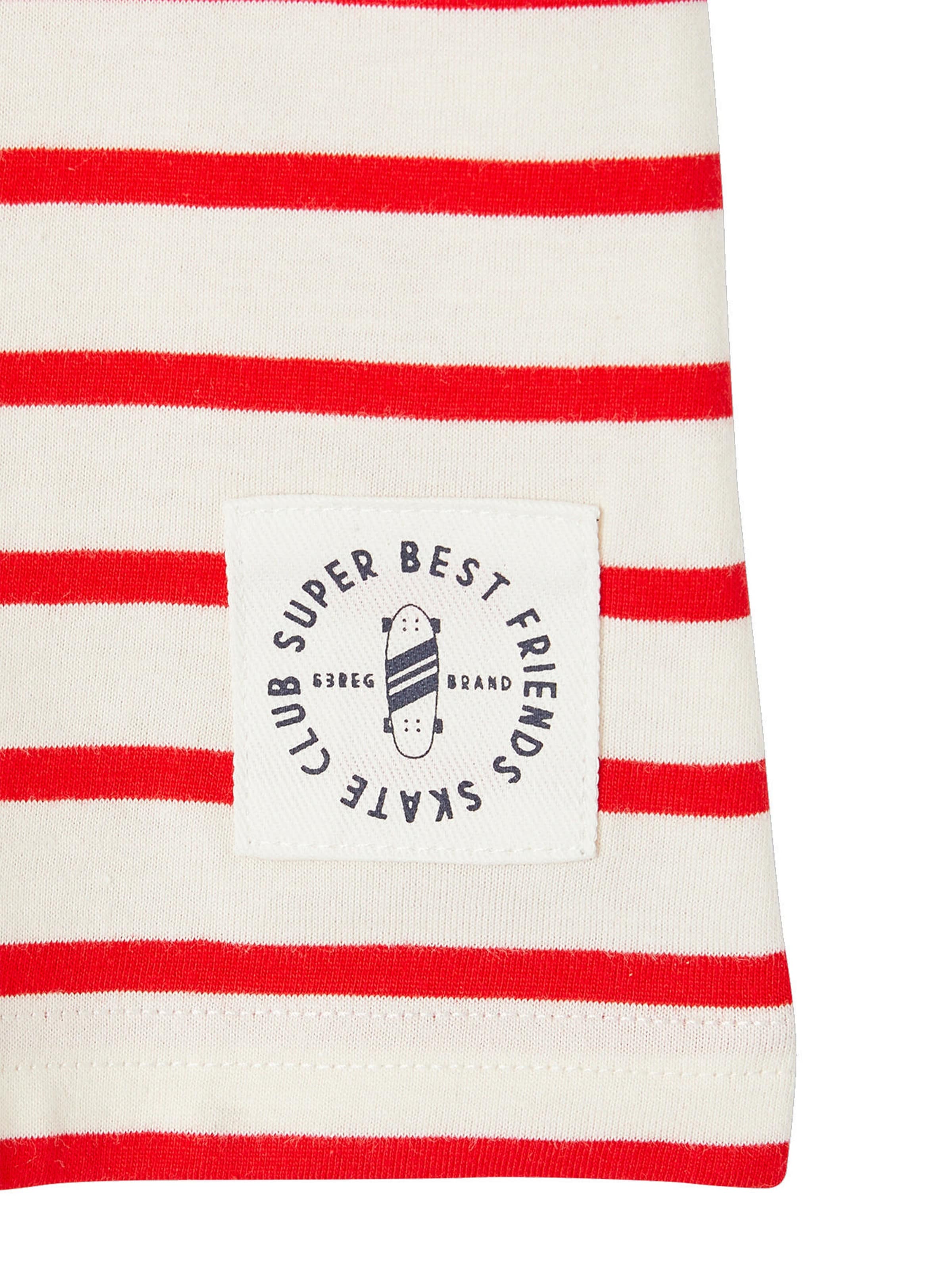 Vertbaudet Jungen T-Shirt mit Streifen rot gestreift