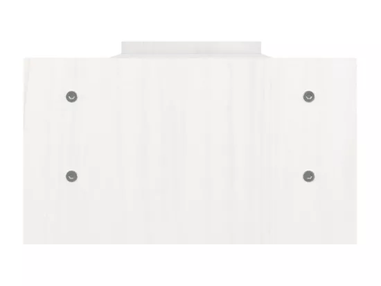 Support de moniteur Blanc 100x27x15 cm Bois de pin solide