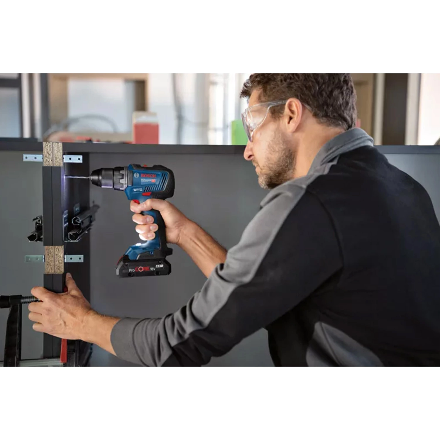 Bosch GSR 18V-55 Schroefboormachine set  in L-Boxx - 18V Li-Ion accu (3x 5,0Ah) - koolborstelloos - 55Nm