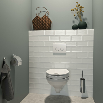 Tiger Toiletbril comfort care wit met deksel verhoogd
