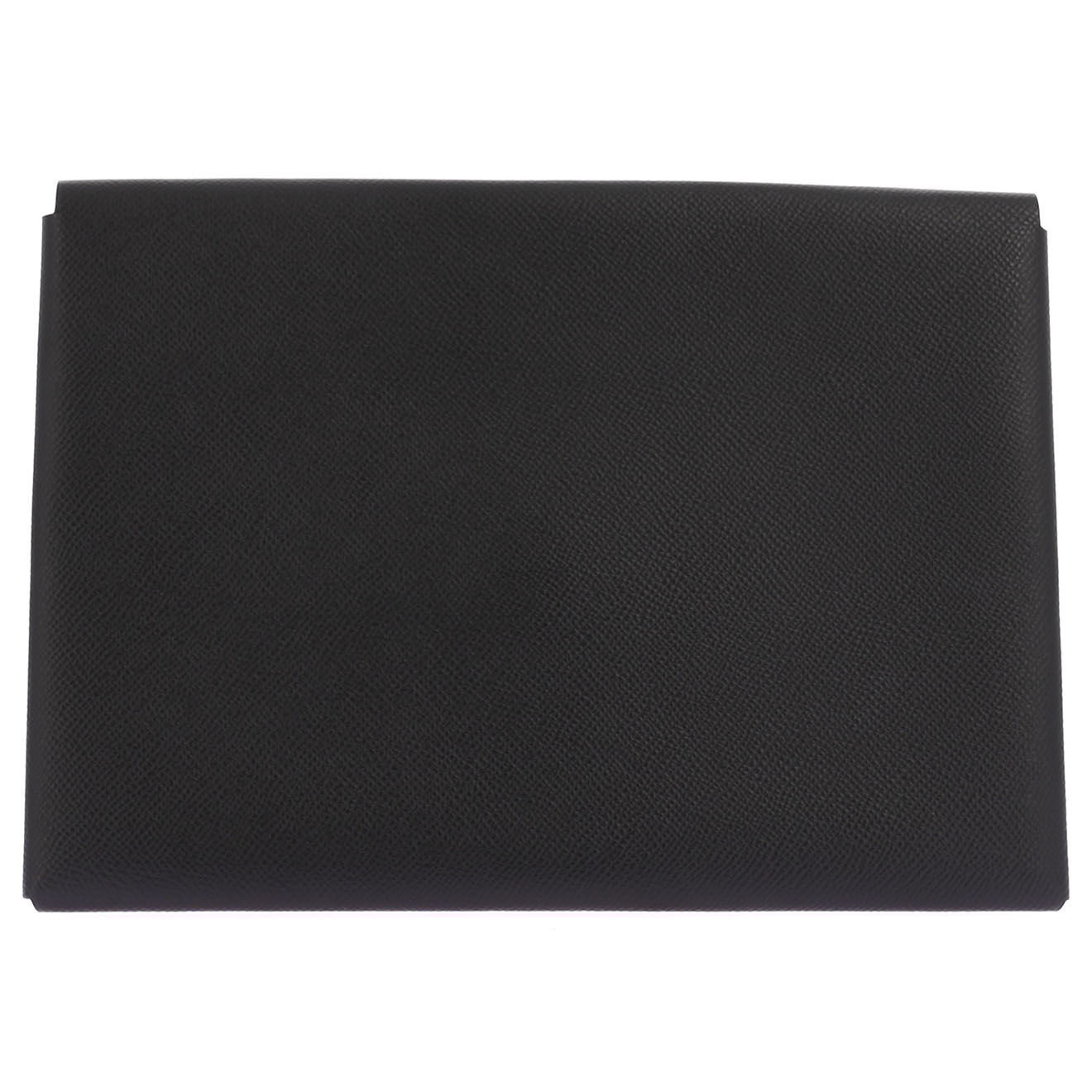 Hermès Pochette en Cuir Calvi  noire - Parfait état - 25.5x18.5 cm