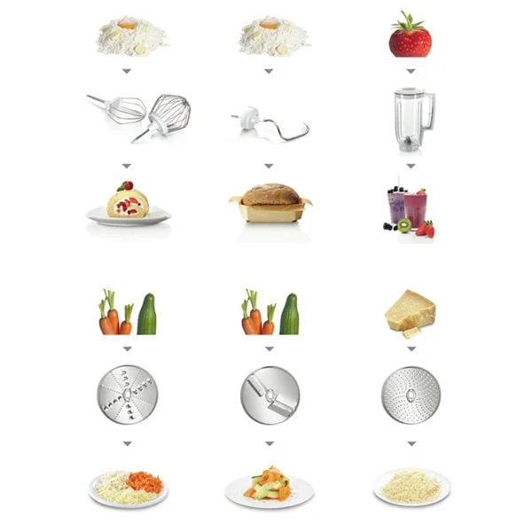 Robot multifonctions Kitchen Machine MUM5 1000 W gris MUM58L20 Bosch