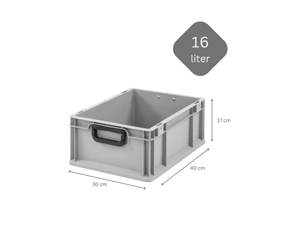 PROREGAL Eurobox Nextgen Portable Duo HxBxD 17 x 30 x 40 cm 16 Liter Euro Container Transportbox Stapelcontainer