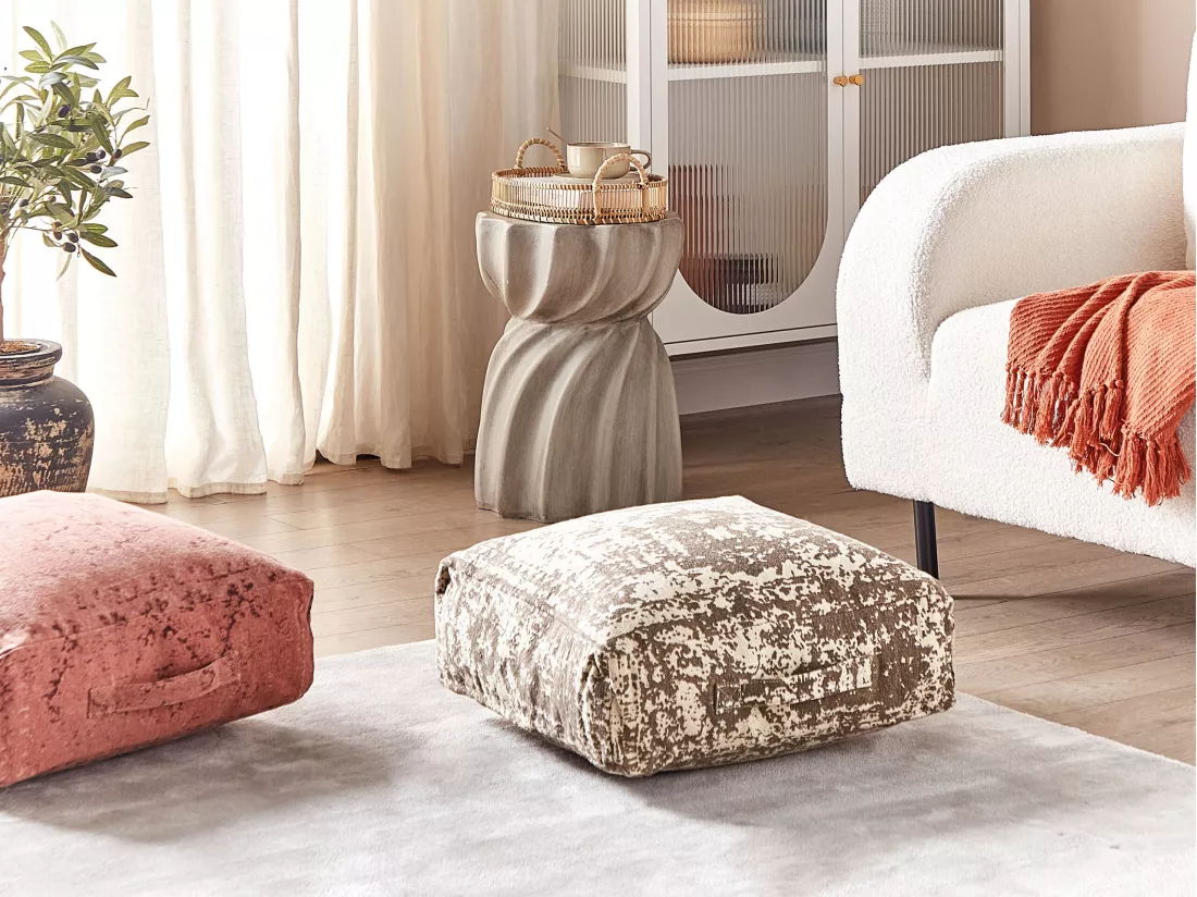 Coussin de sol SHASA Coton Beige