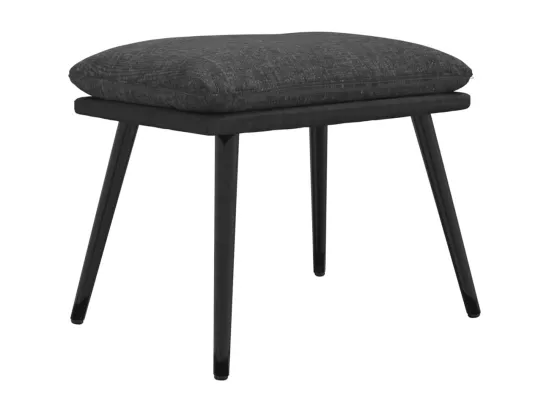 Repose-pied Gris foncé 45x29,5x35 cm Tissu et similicuir