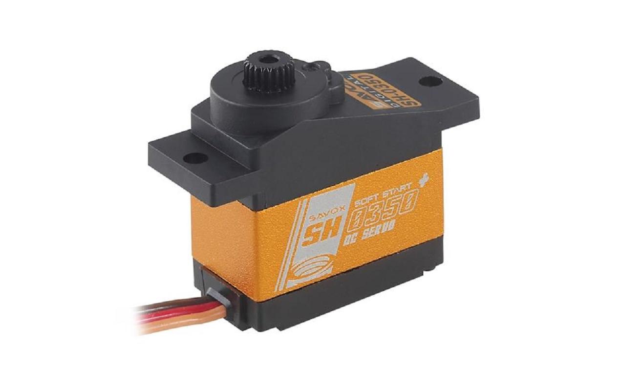 Micro Servo SH-0350+ 2.6 kg, 0.16 s, DigitalDigitalservo mit Softstart und kugelgelagertem Kunststoffgetriebe