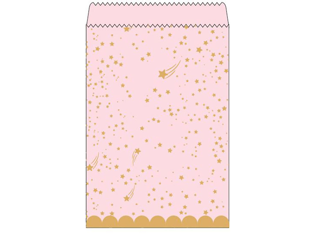 SACO PARA GULOSEIMAS ACTUEL LITTLE STAR ROSA 6 UNIDADES
