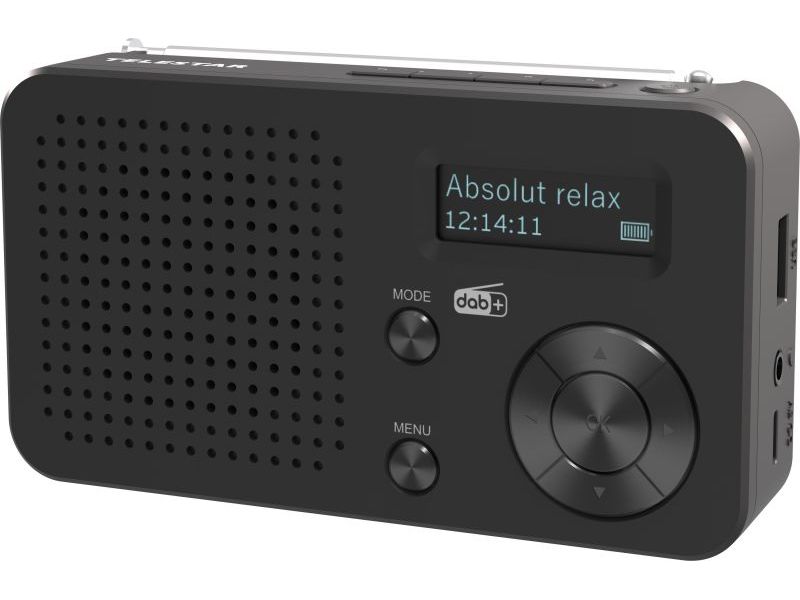 Telestar DAB  Radio TOP 100 Schwarz Portables Mono-Radio mit DAB /FM