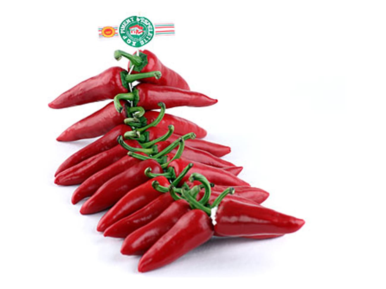 Piments d'Espelette frais en corde - Larre